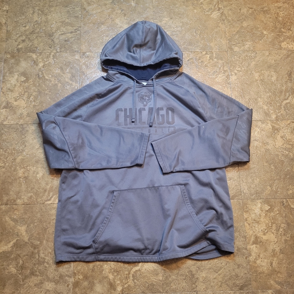 Chicago Bears Hoodie Mens 2XL Gray Long Sleeve Pullover NFL Team Apparel